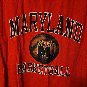 Men's Large Jansport Red Maryland Terrapins Basketball Short Sleeve T-Shirt